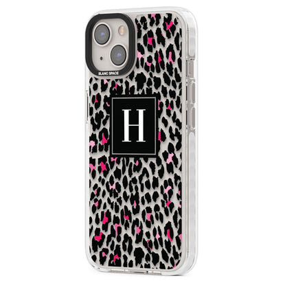 Personalised Clear Pink Leopard Monogram
