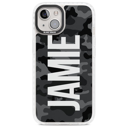 Personalised Black Camo Name Vertical
