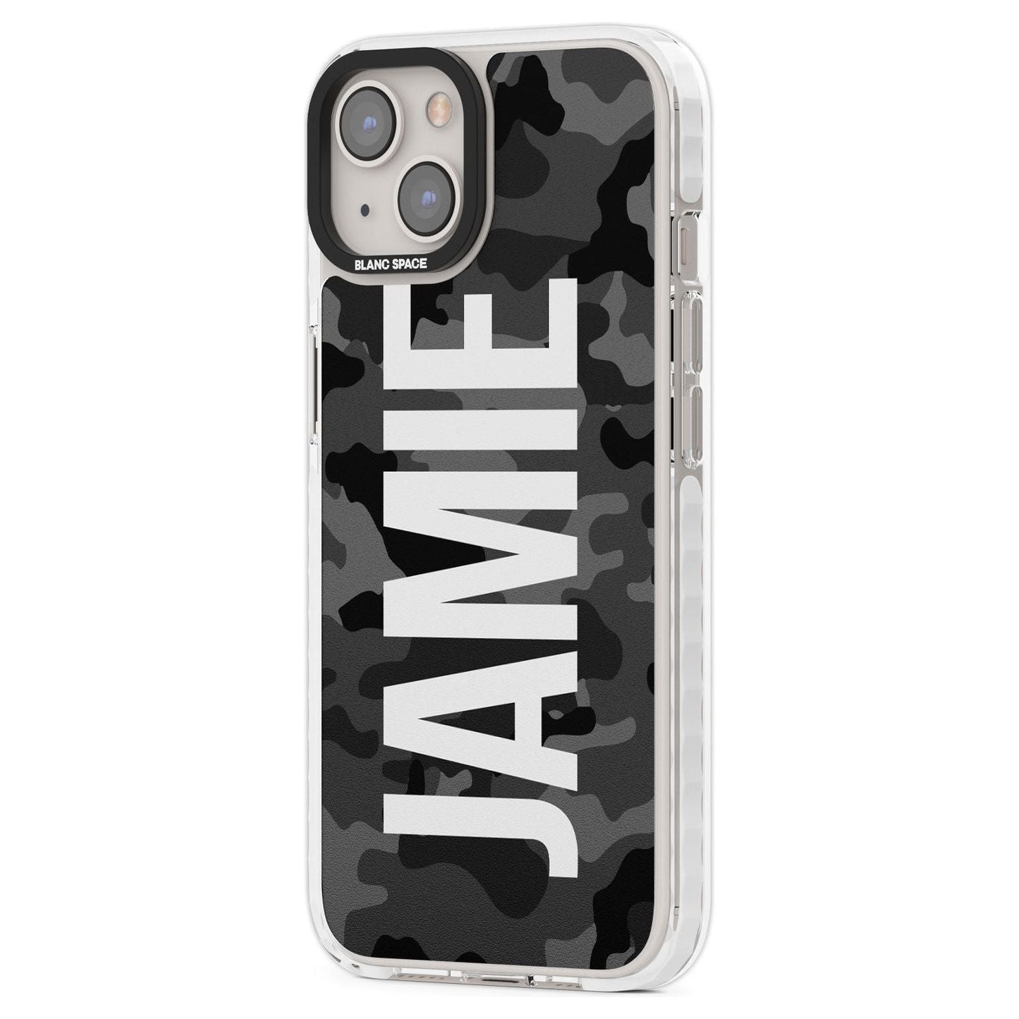 Personalised Black Camo Name Vertical