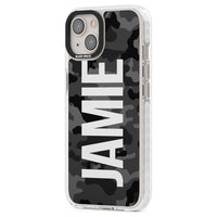 Personalised Black Camo Name Vertical