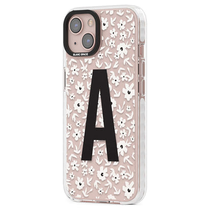 Initiale en gras personnalisée et florale