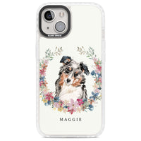 Personalised Australian Shepherd Floral Portrait