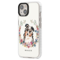 Personalised Australian Shepherd Floral Portrait