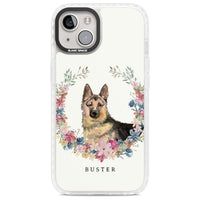 Personalised German Shepherd Floral Portrait