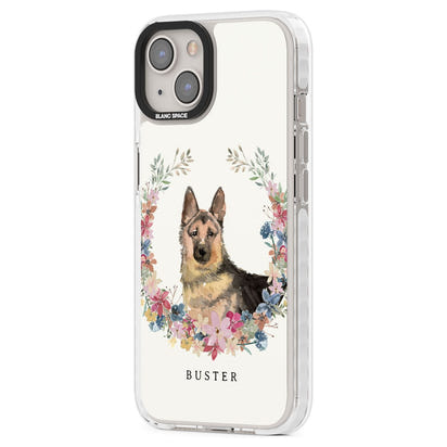 Personalised German Shepherd Floral Portrait