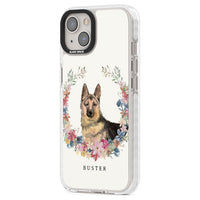 Personalised German Shepherd Floral Portrait