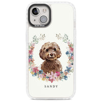 Personalised Brown Cockapoo Floral Portrait