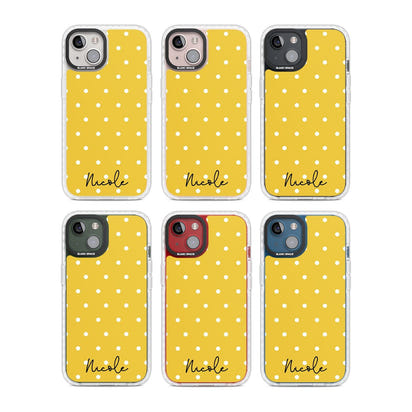 Personalised Yellow Polka Dot
