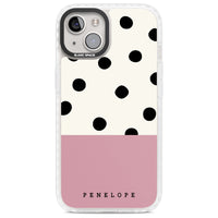Personalised Pink Border Polka Dot