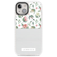Personalised Light Floral Pattern & Stripes