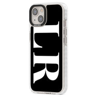 Lettres blanches et noires personnalisées