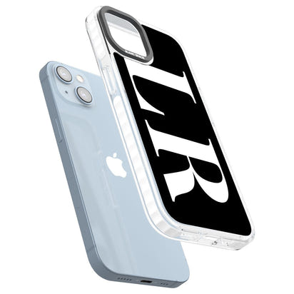 Lettres blanches et noires personnalisées