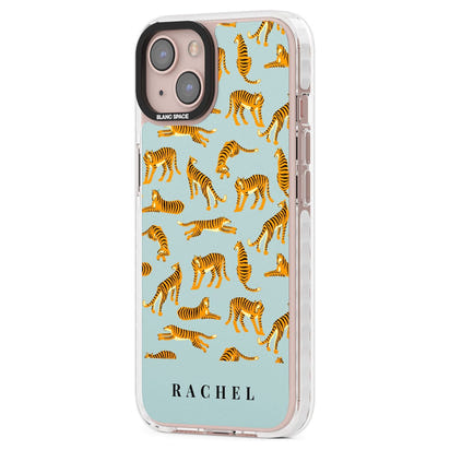 Personalised Turquoise Tiger Pattern