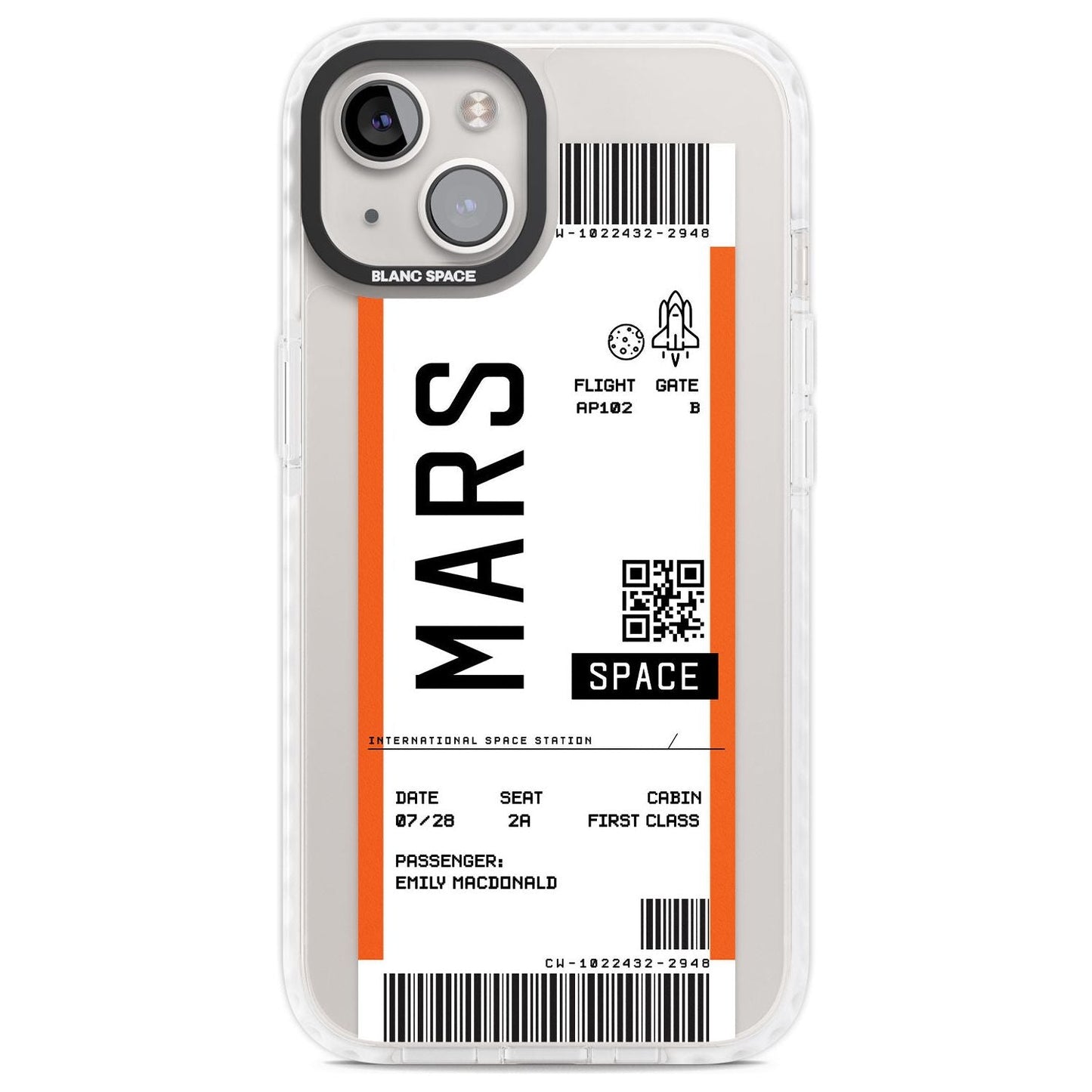 Personalised Mars Travel Ticket