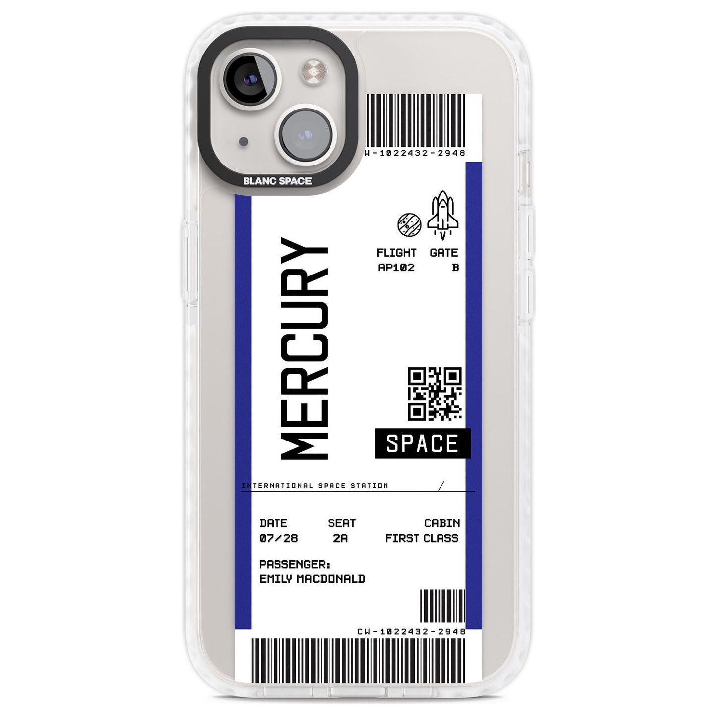 Personalised Mercury Travel Ticket
