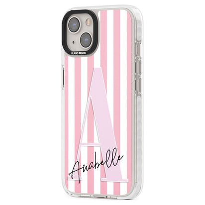 Personalised Pink Stripes & Monogram