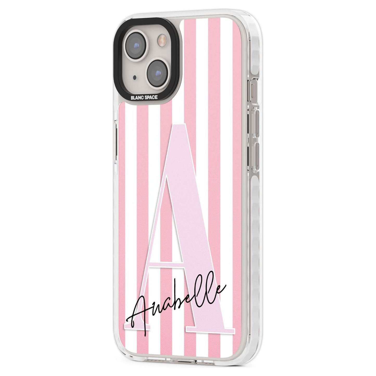 Personalised Pink Stripes & Monogram