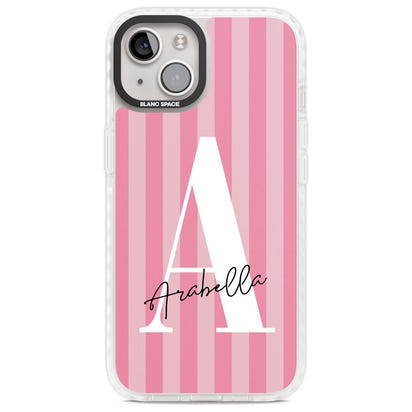 Personalised Pink Stripes Initial