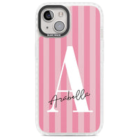 Personalised Pink Stripes Initial