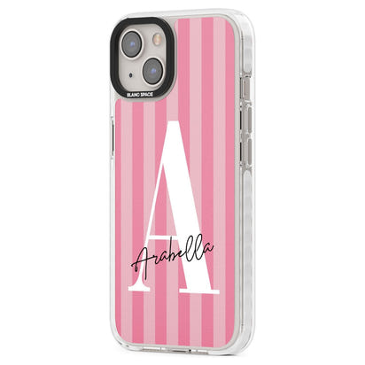 Personalised Pink Stripes Initial
