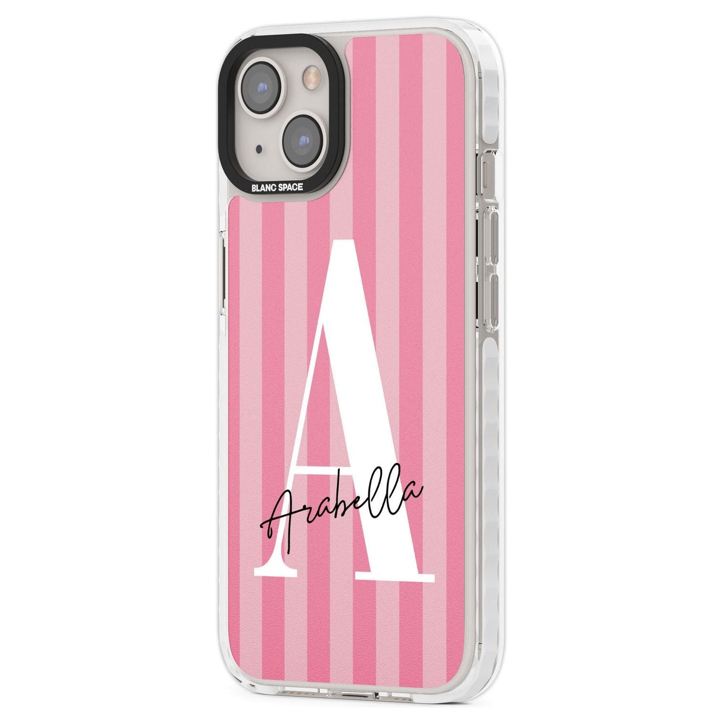Personalised Pink Stripes Initial