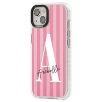 Personalised Pink Stripes Initial