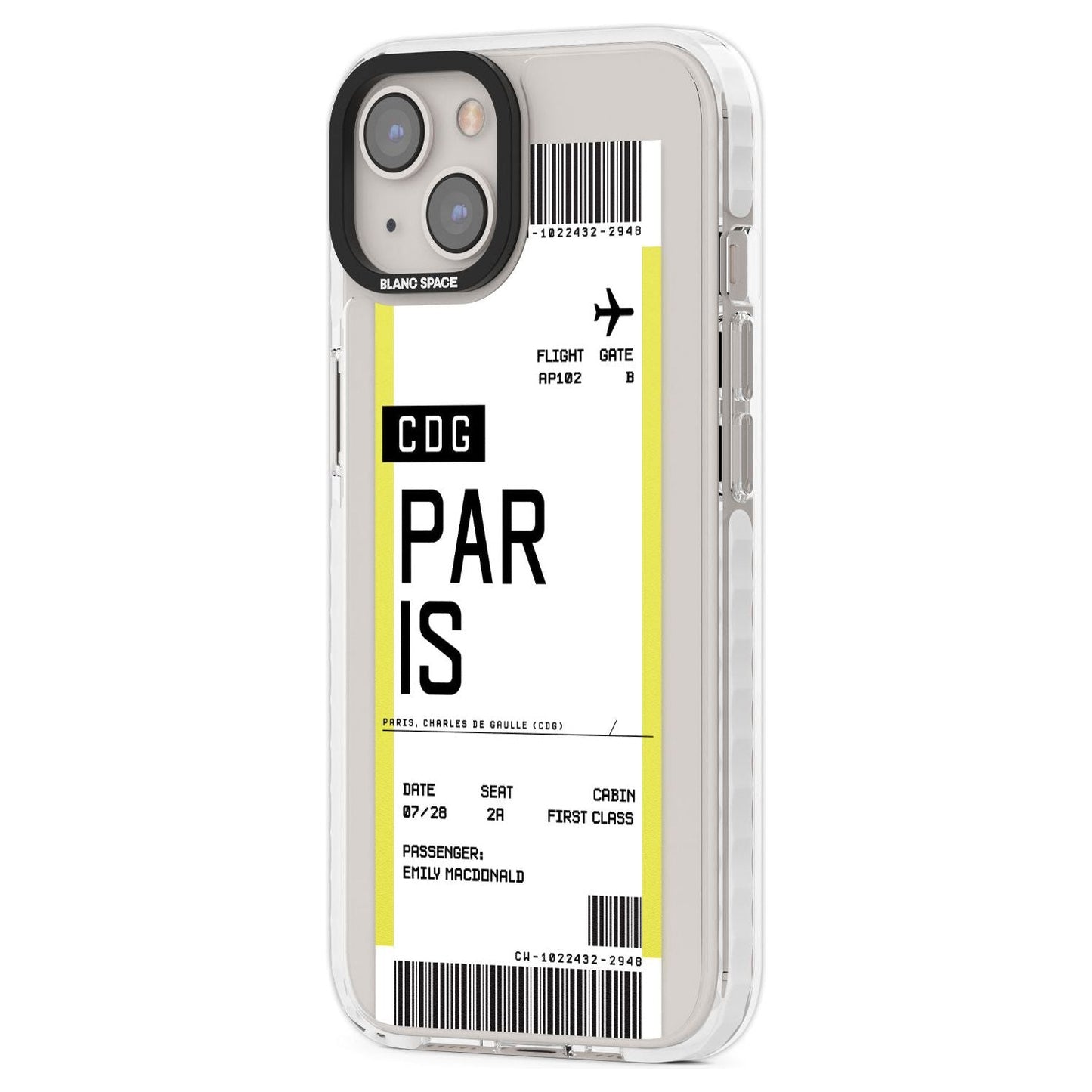 Personalised Paris Boarding Pass