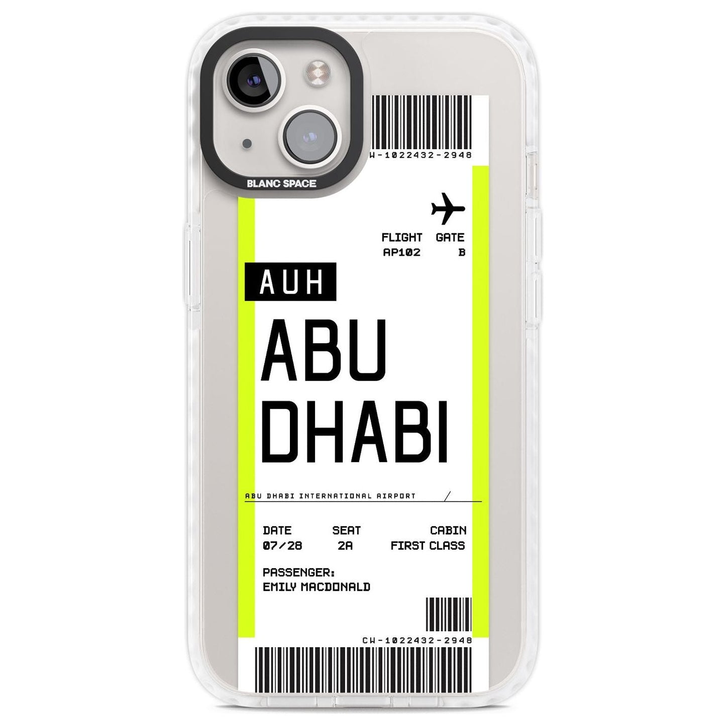 Personalised Abu Dhabi Boarding Pass