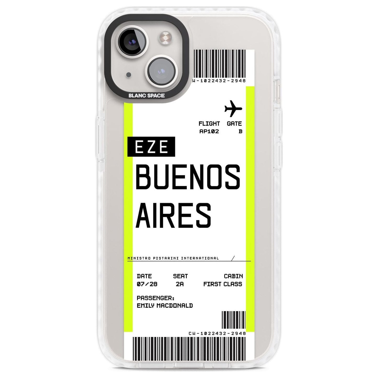 Personalised Buenos Aires Boarding Pass