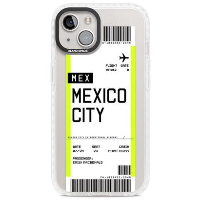Carte d'embarquement personnalisée pour Mexico