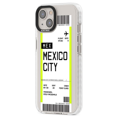 Carte d'embarquement personnalisée pour Mexico