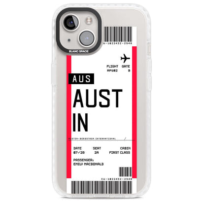 Personalised Austin Boarding Pass