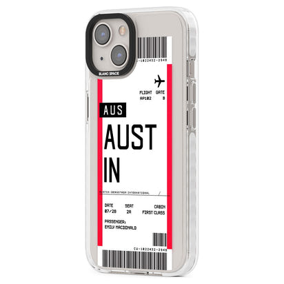 Personalised Austin Boarding Pass