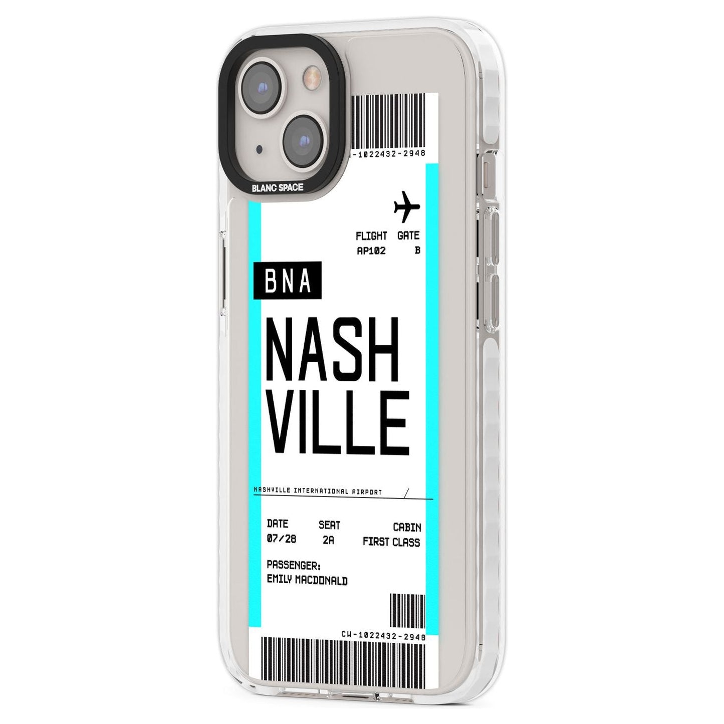 Carte d'embarquement personnalisée pour Nashville