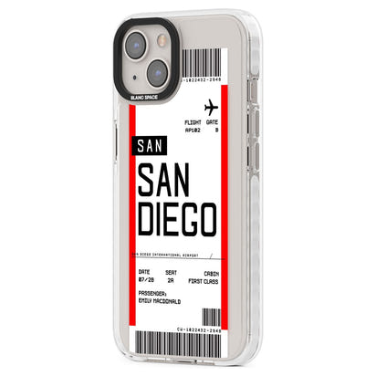 Personalised San Diego Boarding Pass