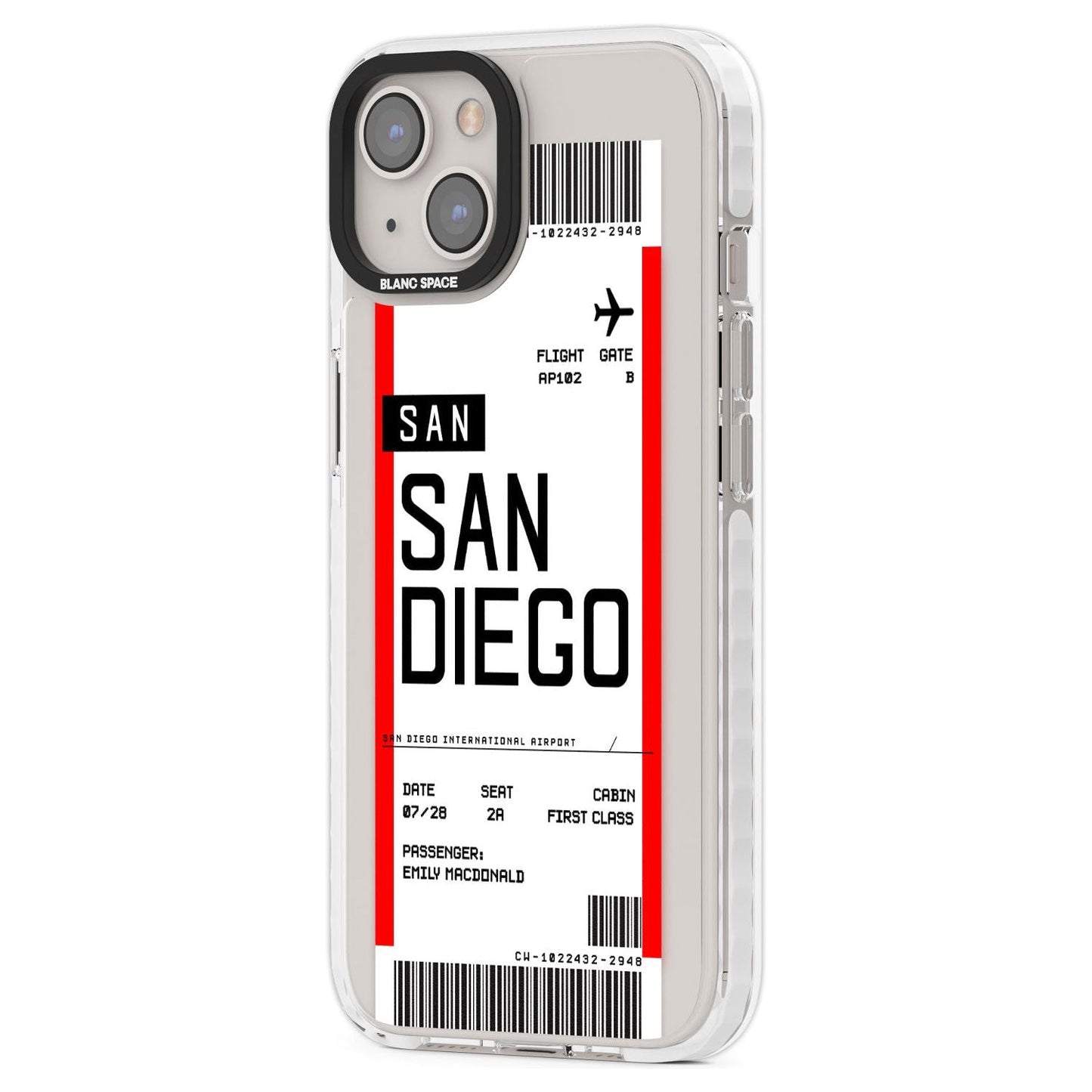 Personalised San Diego Boarding Pass
