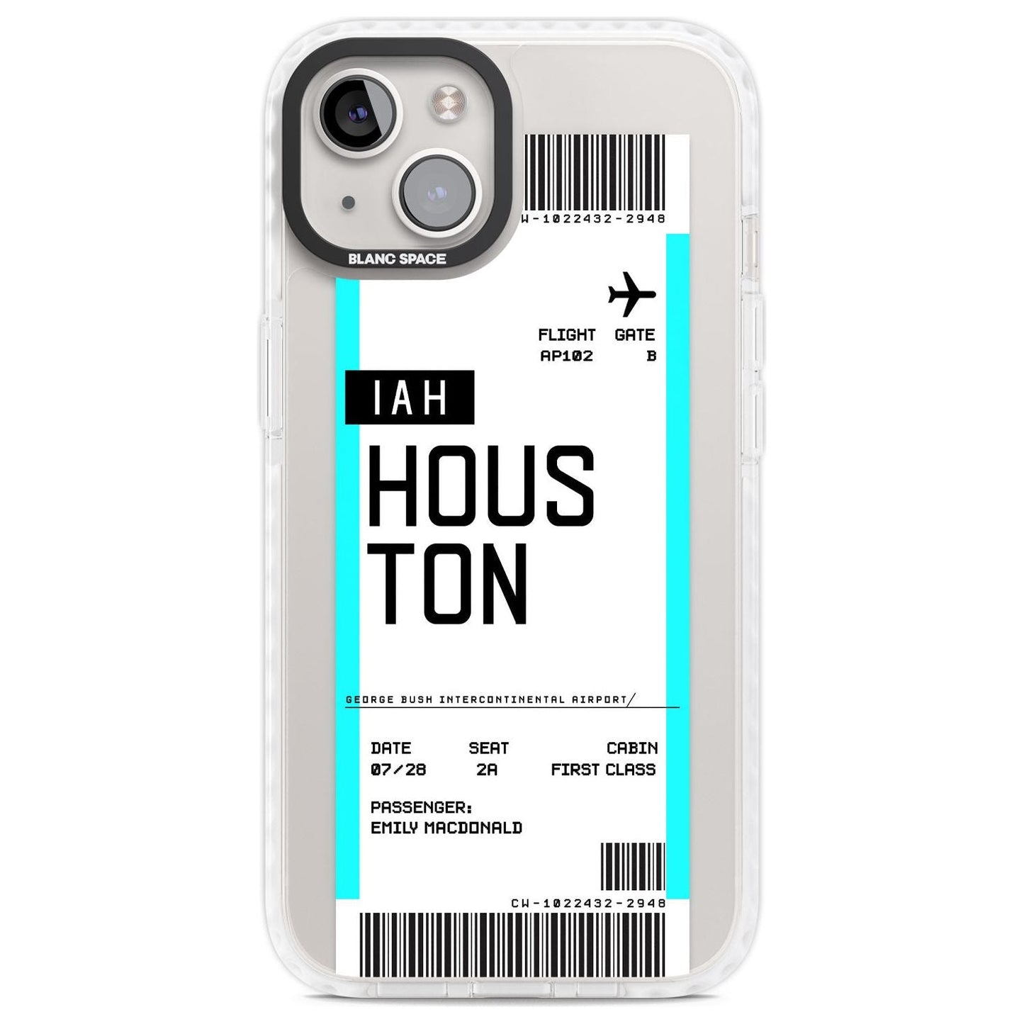 Personalised Houston Boarding Pass