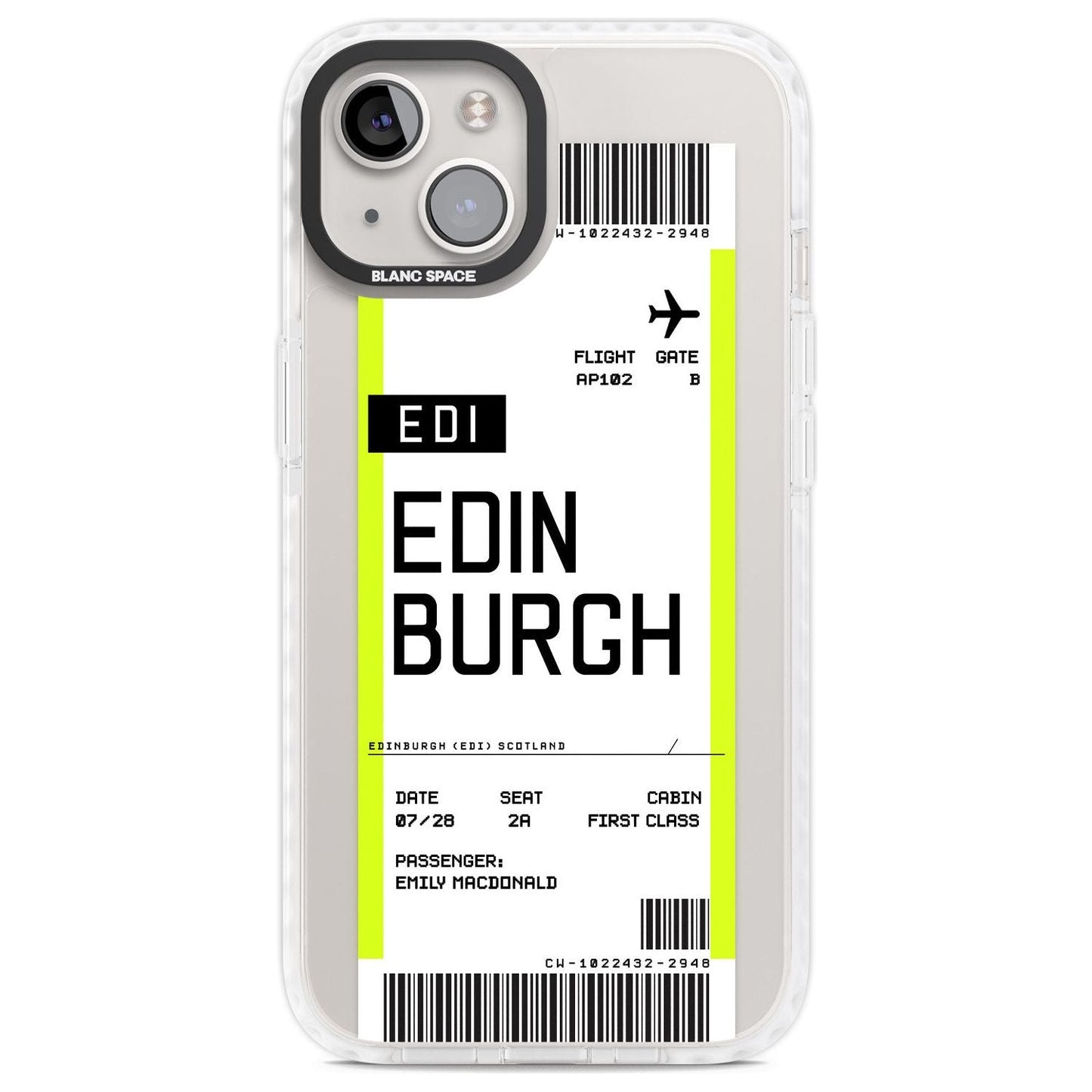 Personalised Edinburgh Boarding Pass