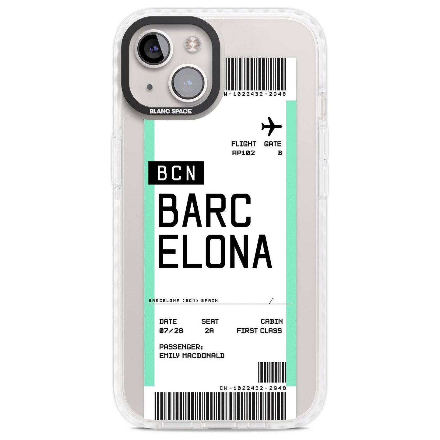 Personalised Barcelona Boarding Pass