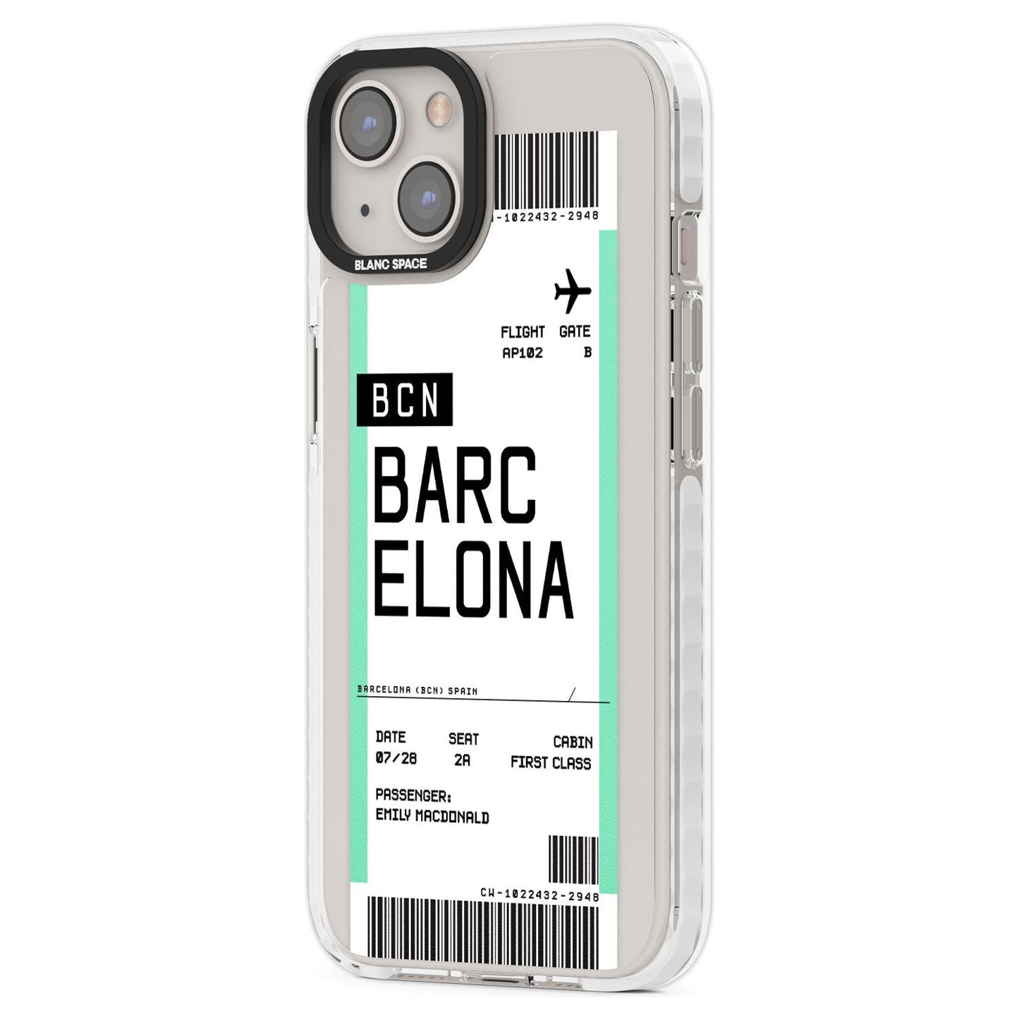 Personalised Barcelona Boarding Pass