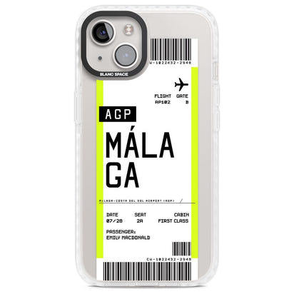 Personalised Málaga Boarding Pass