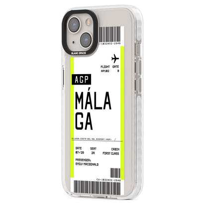 Personalised Málaga Boarding Pass