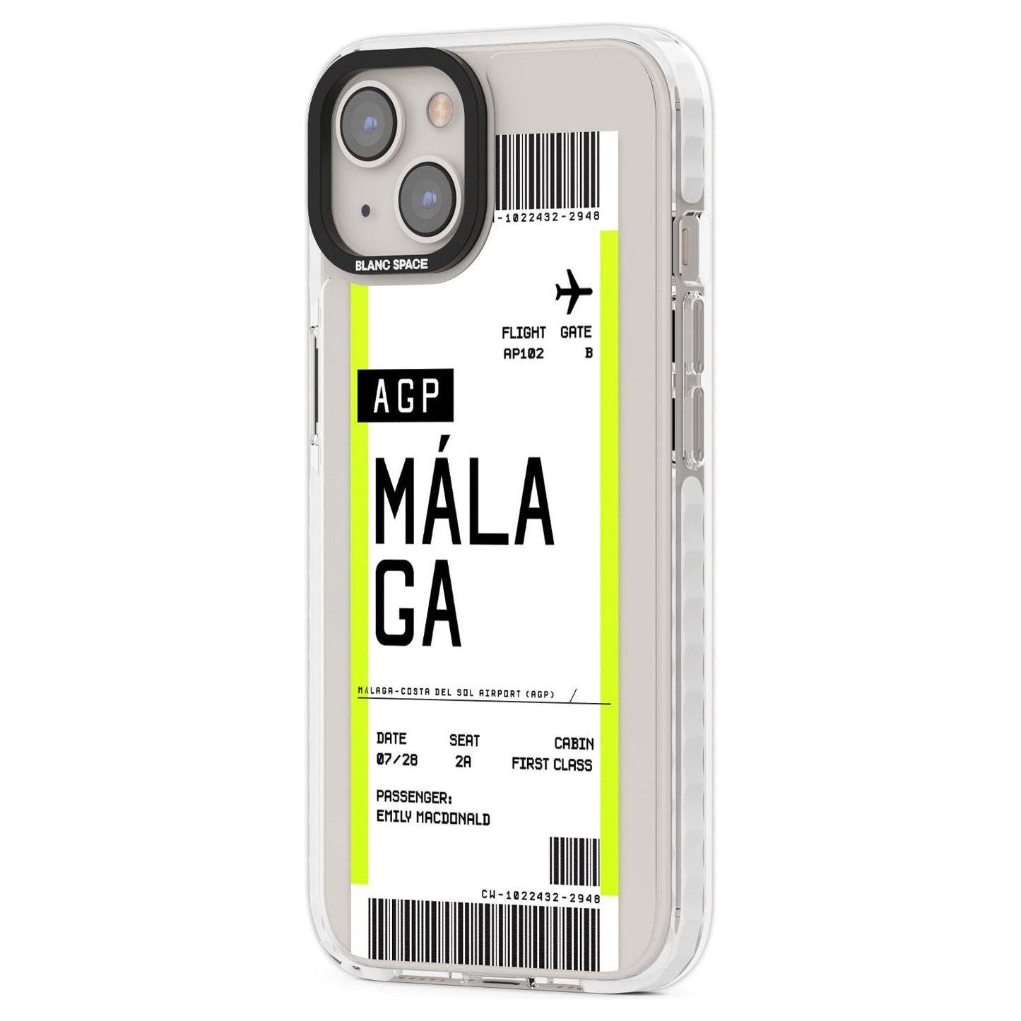 Personalised Málaga Boarding Pass