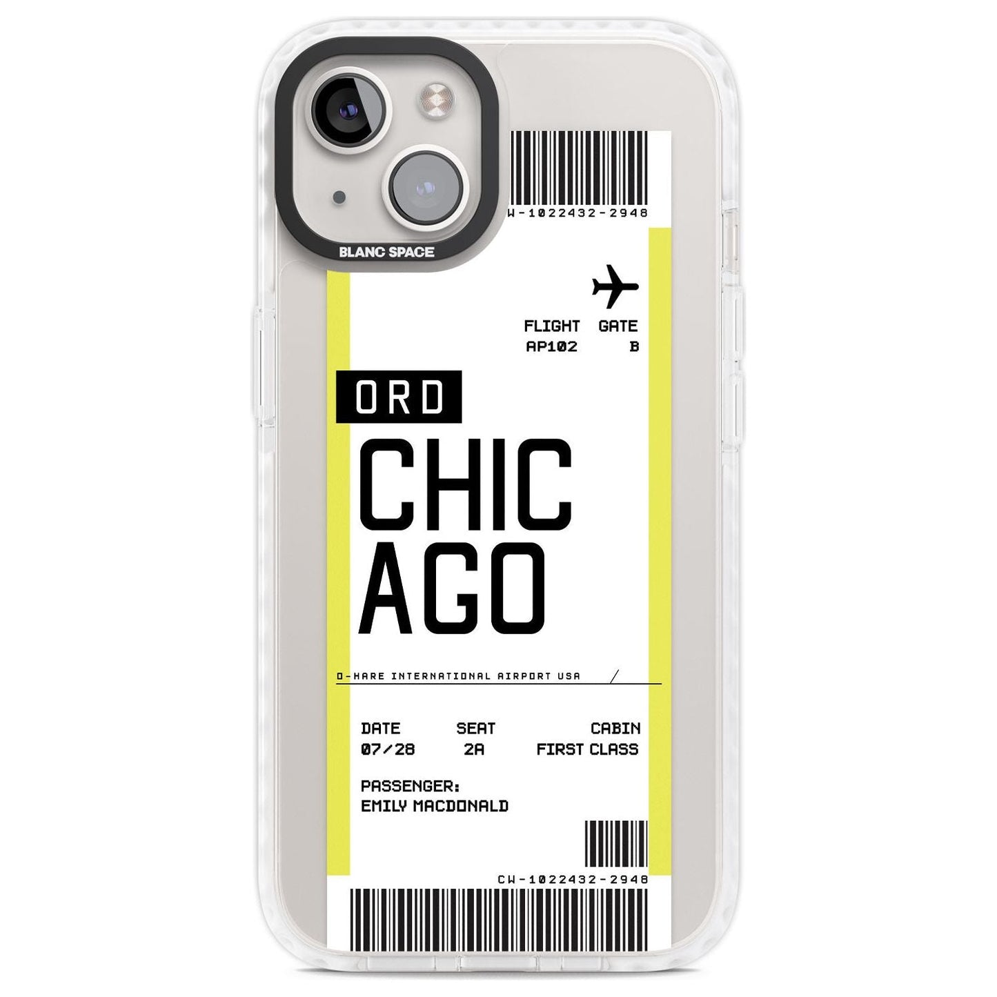 Personalised Chicago Boarding Pass