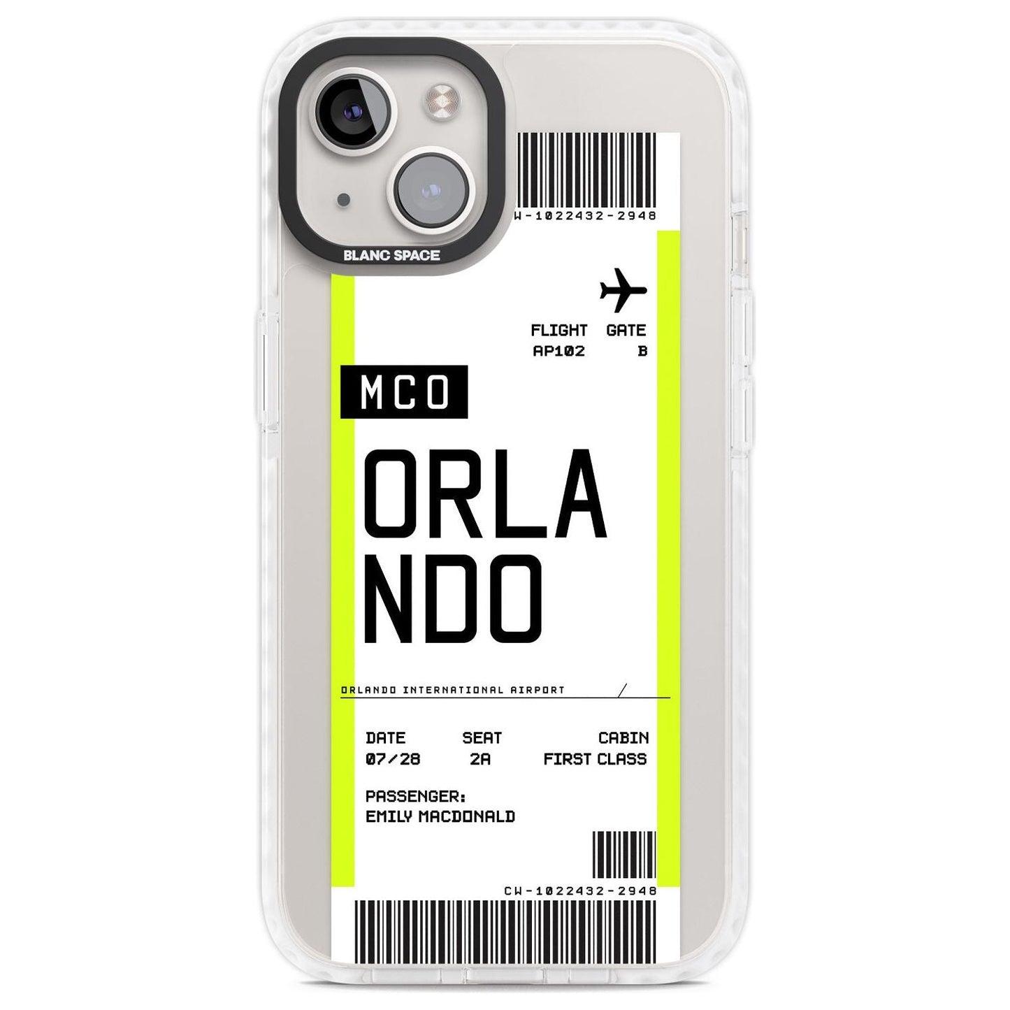 Personalised Orlando Boarding Pass