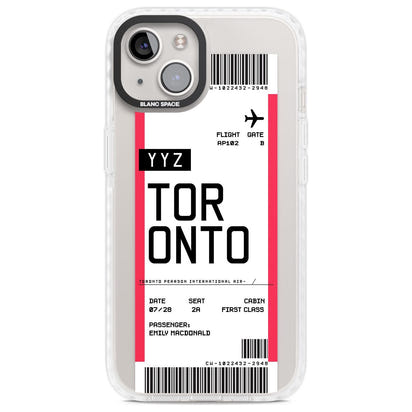 Personalised Toronto Boarding Pass