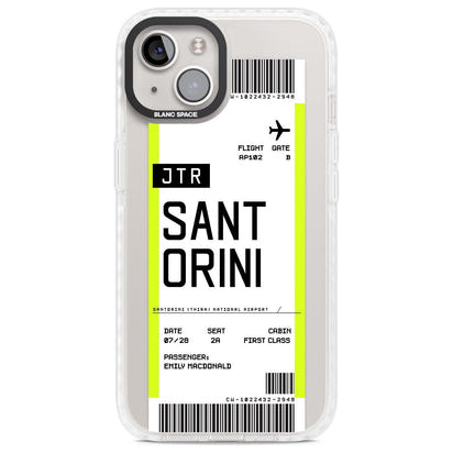 Personalisierte Bordkarte für Santorini