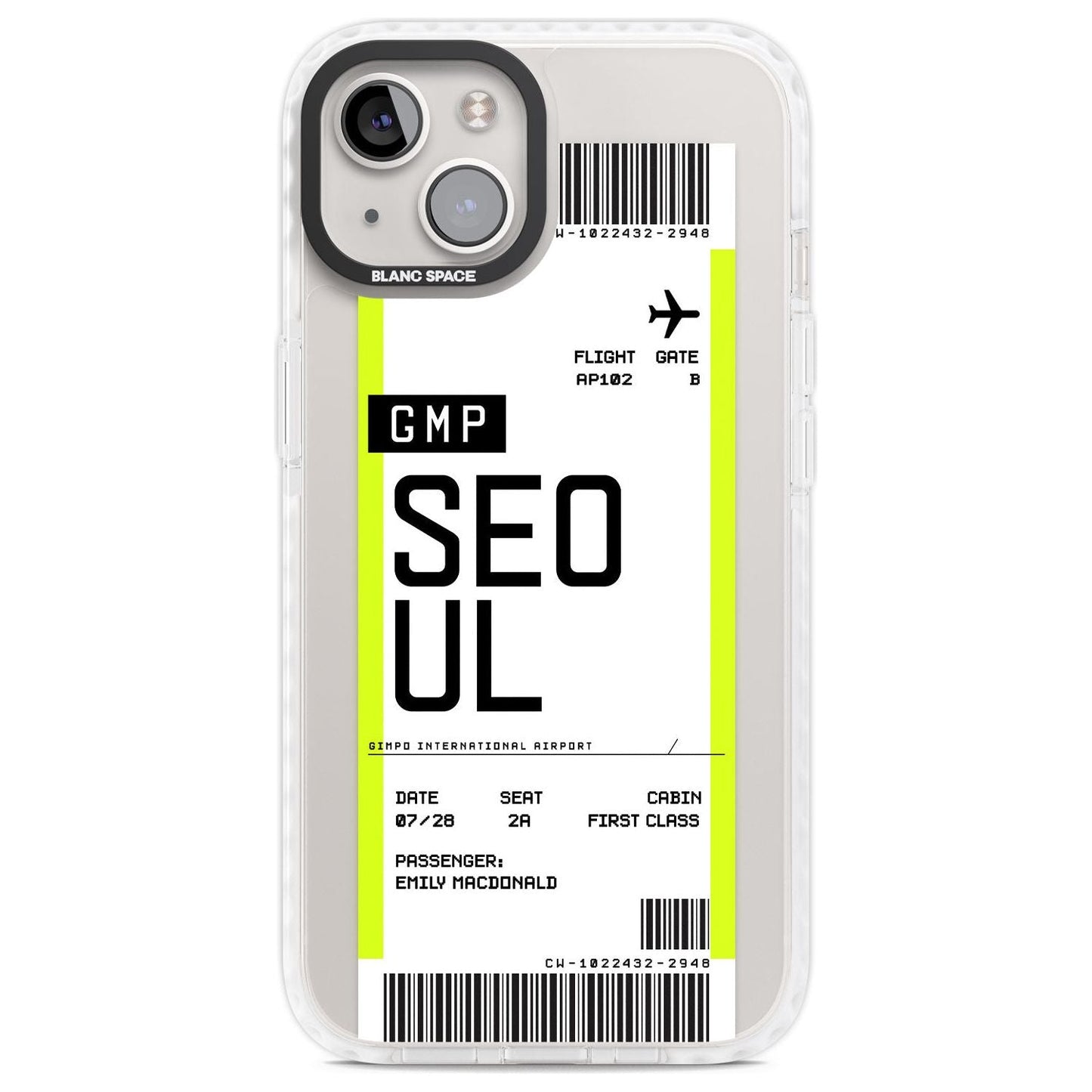 Personalised Seoul Boarding Pass
