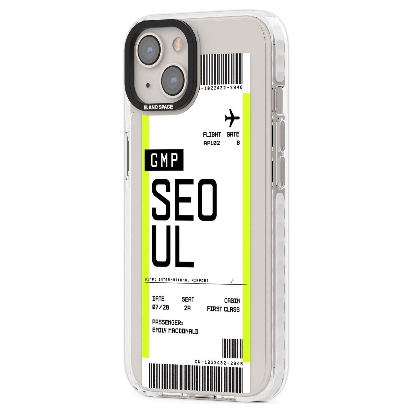 Personalised Seoul Boarding Pass
