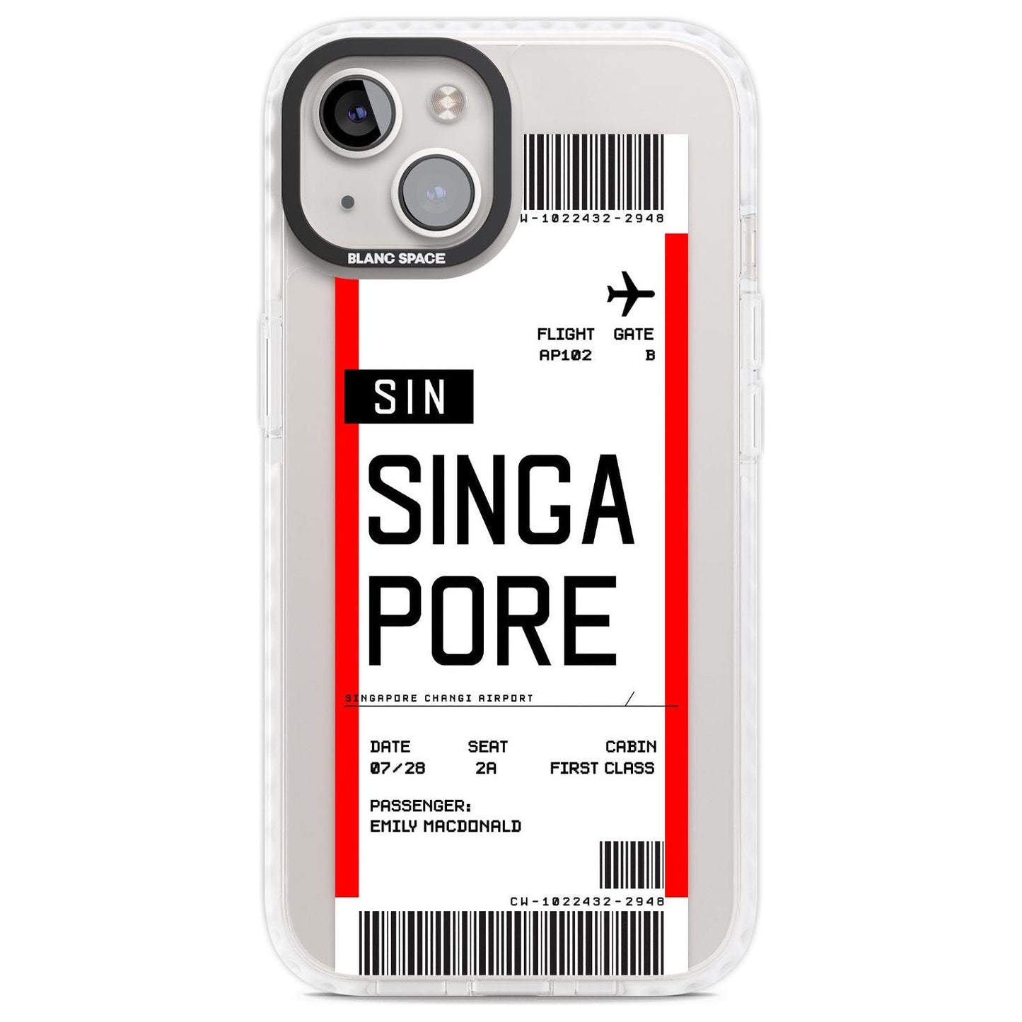 Personalised Singapore Boarding Pass